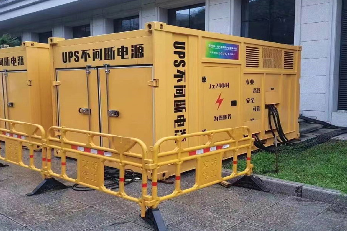白城发电机租赁施工现场