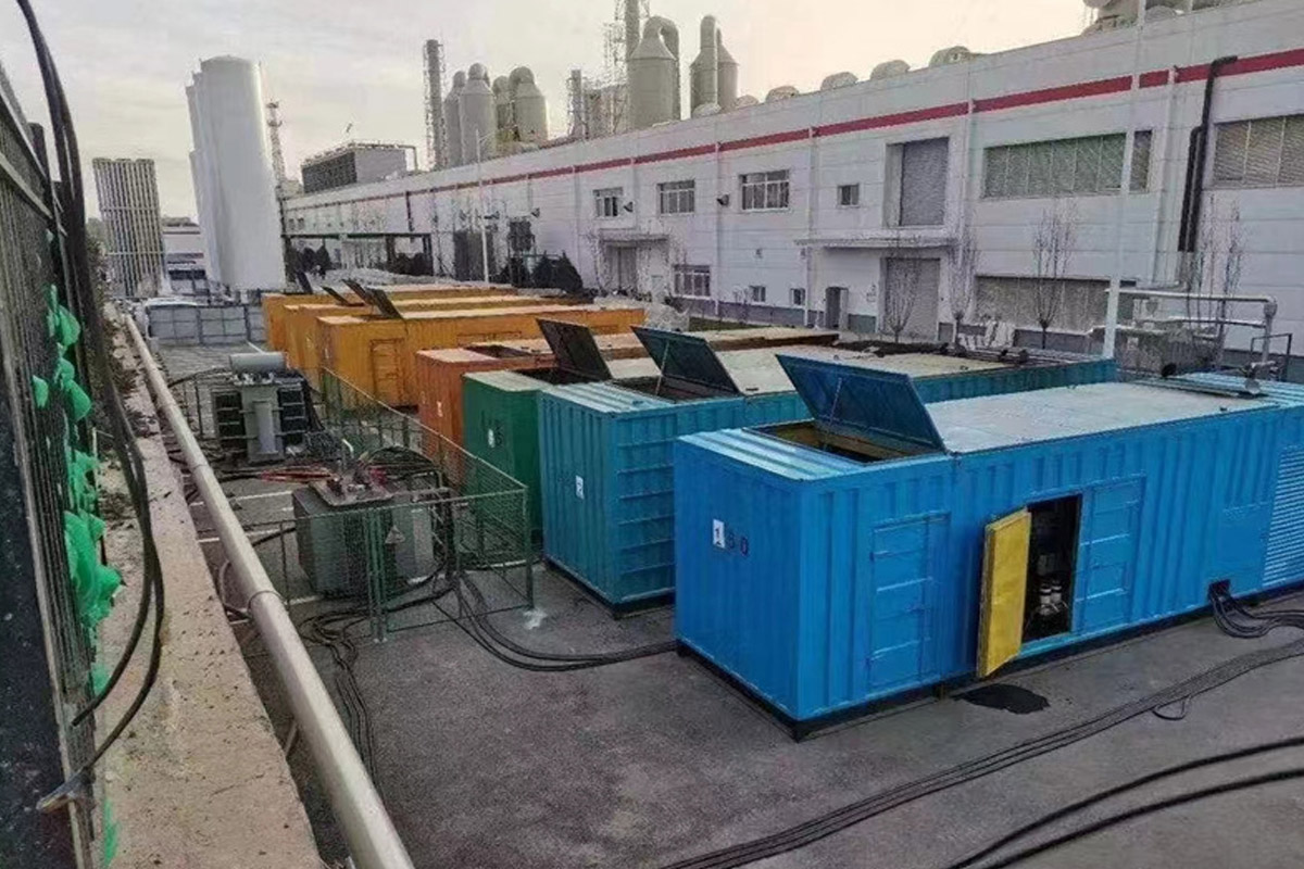 白城发电机租赁施工现场